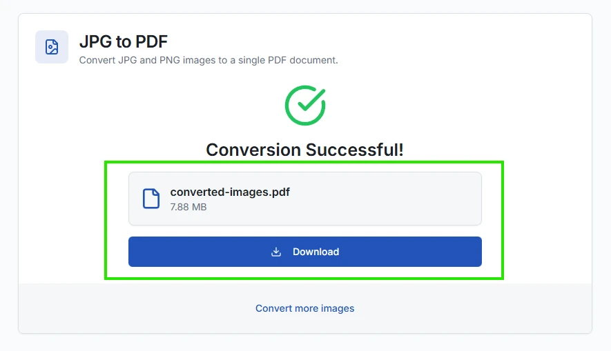 download jpg to pdf output pdf file