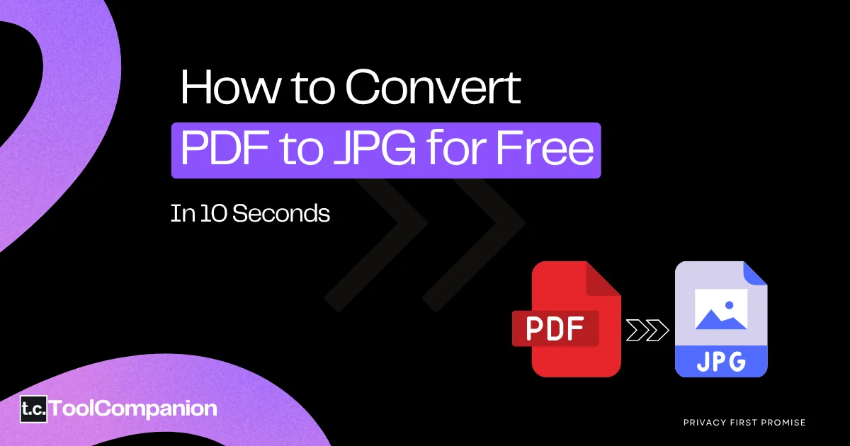A visual guide showing how to convert a PDF document to JPG images for free.