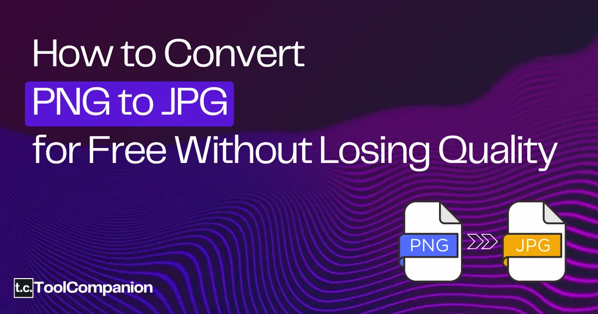 A visual guide showing a PNG image being converted to a smaller JPG file.