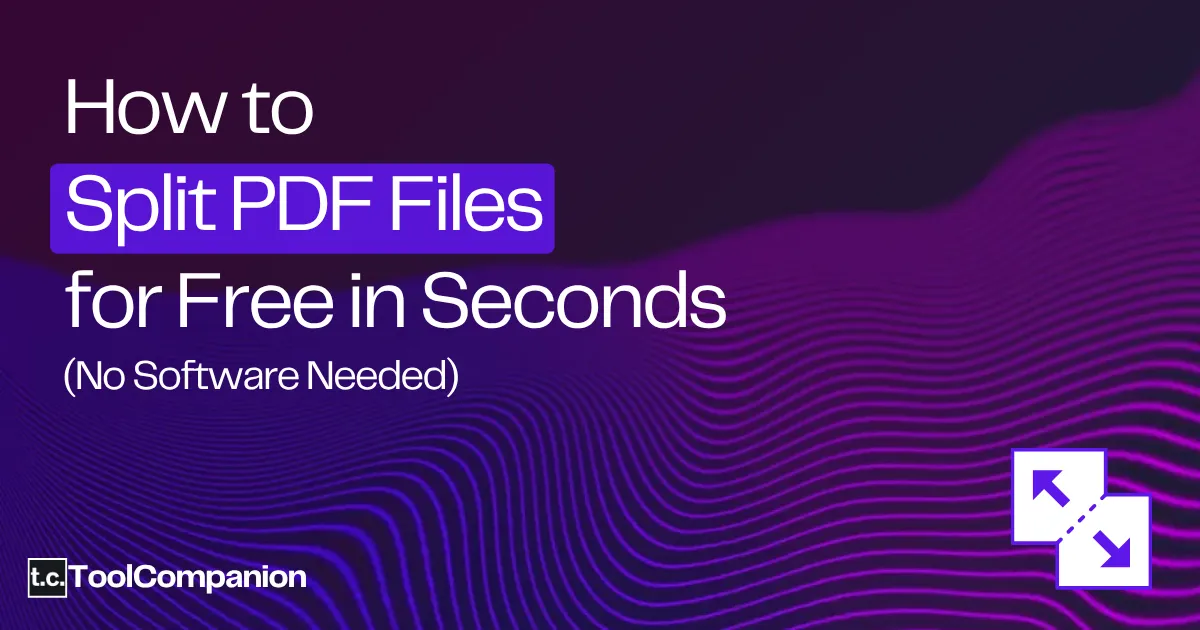 A visual guide showing how to split a PDF into multiple separate files.